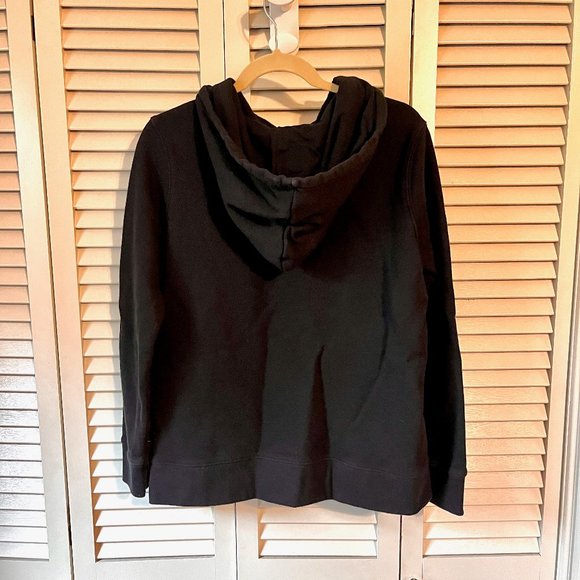 Pullover Hooded Sweatshirt * Adidas * Black * Size L * Cotton * Excellent Cond. - Picture 2 of 3